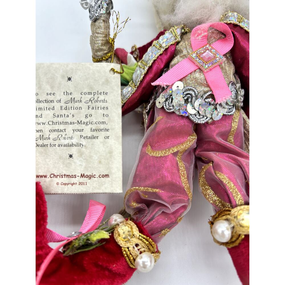 Mark Roberts Spirit of Home Fairy Pink Christmas Small Holiday Decor Elf 2011 - Picture 7 of 11